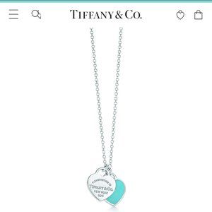 Tiffany Mini Double Heart Tag Pendant